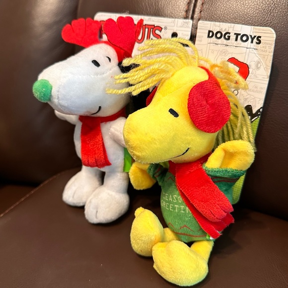 Peanuts Charlie Brown’s Reindeer Snoopy and Woodstock Soft Pet Toys BRAND NEW!! - Picture 2 of 3